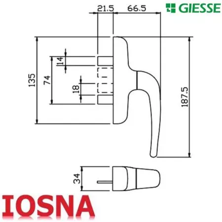 Cremona Giesse Blanca para Ventana o Puerta Practicable de Aluminio - PRIMA