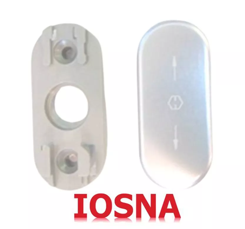 Roseta embellecedora color plata quita y pon para ventanas de PVC