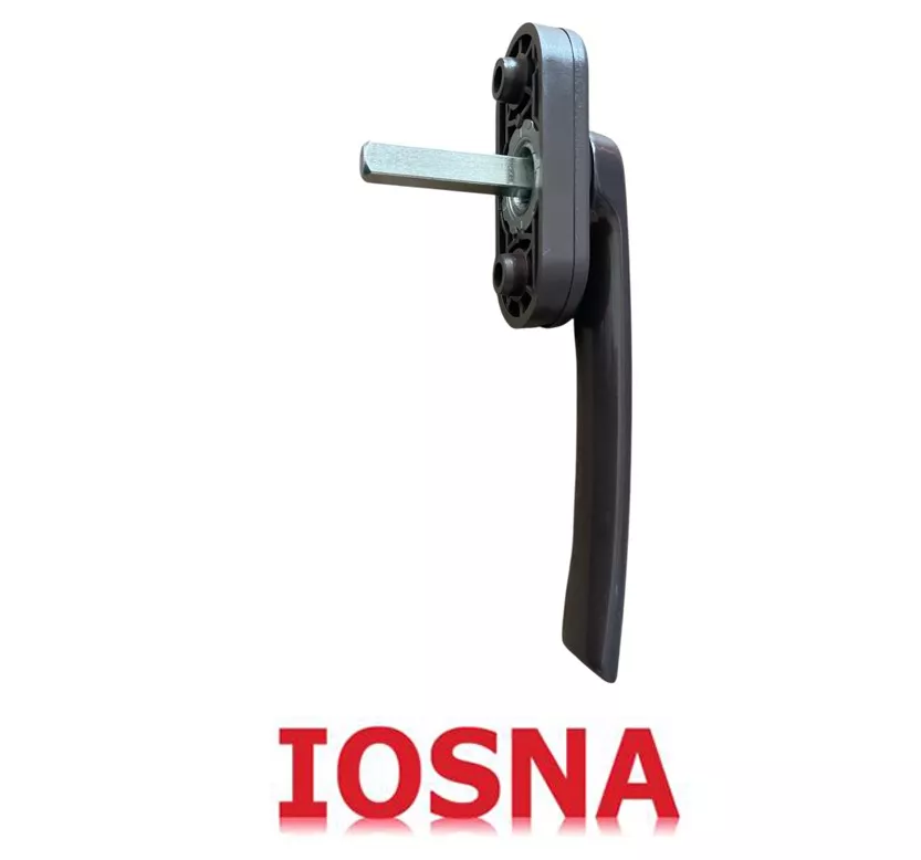 Manilla Plana Neptuno para Ventana PVC Winkhaus Marr&oacute;n T35