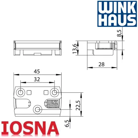 Cerradero de seguridad SBS.K.192 Winkhaus para ventanas PVC