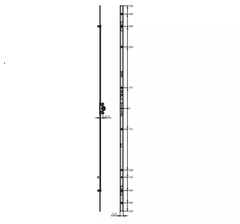Multipoint espagnolette for PVC sliding window Winkhaus GVMC 1000-3 AHSMultipoint espagnolette for PVC sliding window Winkhaus GVMC 1000-3 AHS