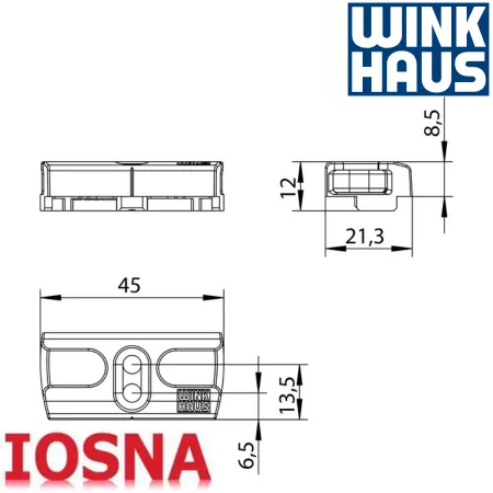Cerradero de Seguridad SBS.A.77.ZN Winkhaus para Ventana de Aluminio - Oscilobatiente