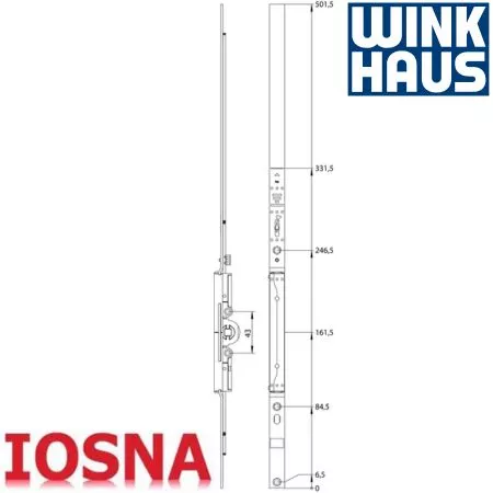 Cremona Winkhaus GAK.700 D7,5 FFH 530-700mm Aguja 7,5mm