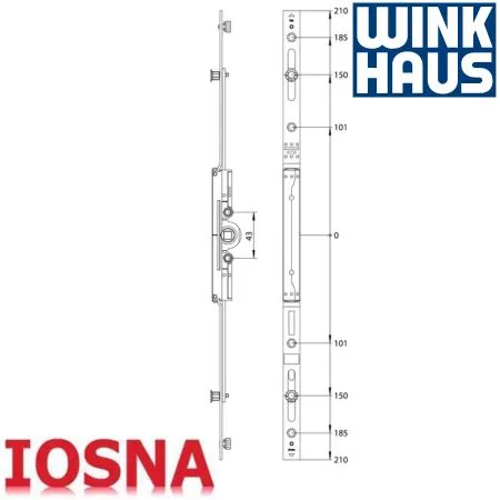 Cremona Winkhaus GAVM.420-2 D7,5 FFH/FFB 420-619 mm Aguja 7,5mm