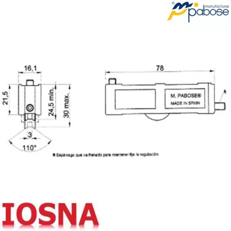Rodamiento Graduable  Pabose GT-24/14 bolas