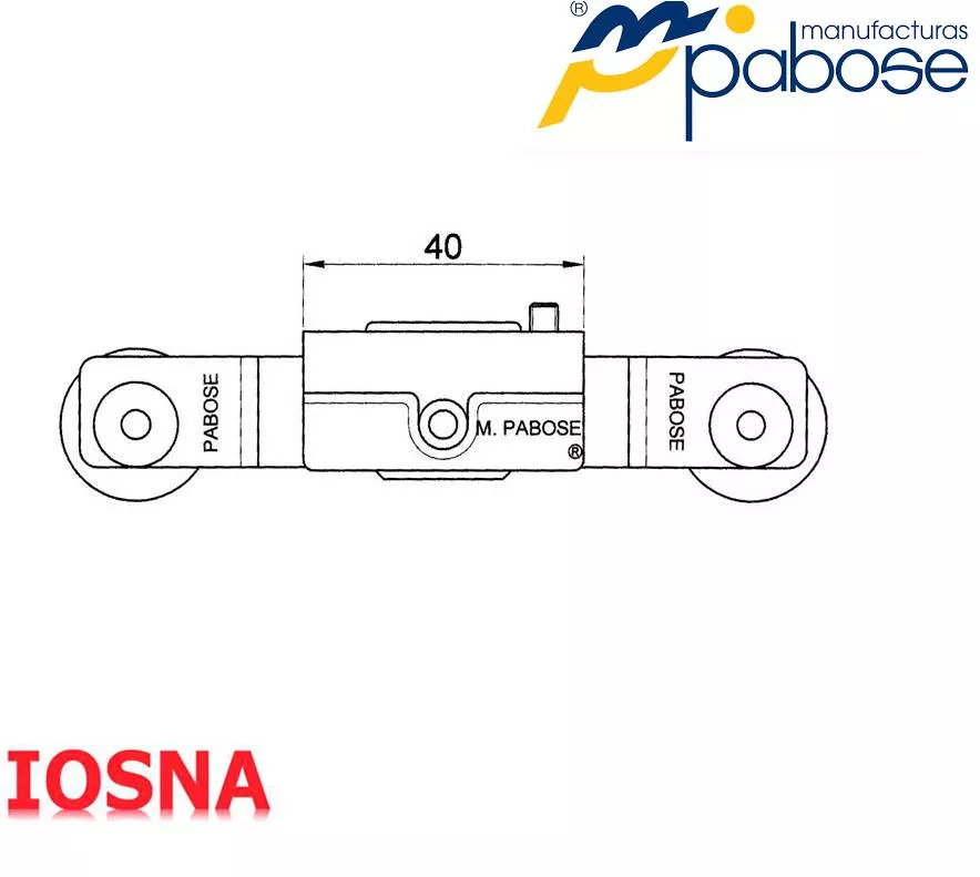 Rueda para Corredera Pabose TT-24/14 con Rodamiento de Aguja