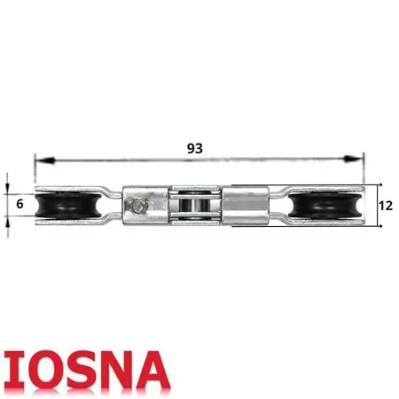 Rodamiento Fijo T&aacute;ndem Pabose T-1004/4 Acero Carga 60 kg