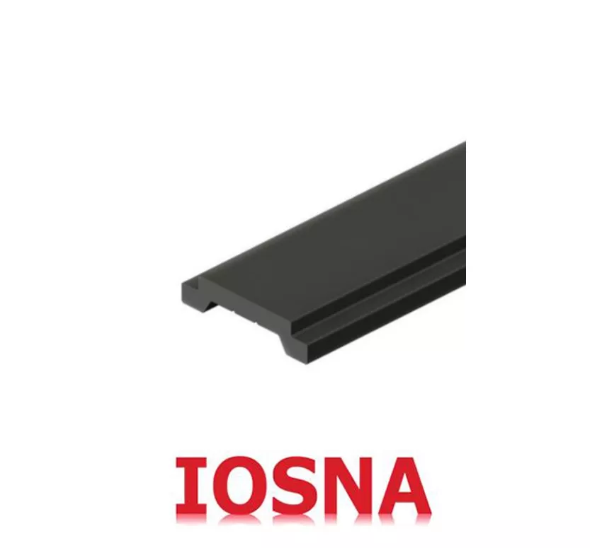 Pletina de plastico para ventana aluminio, negro