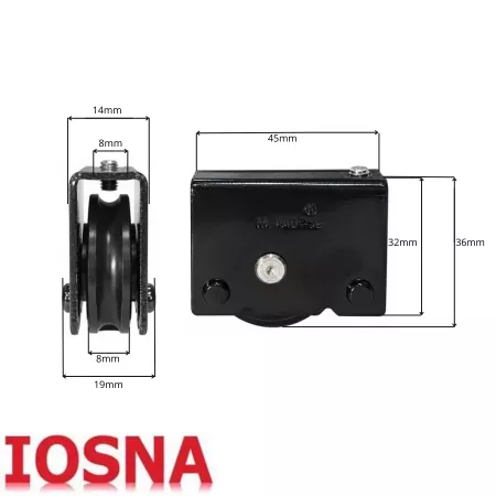 Rueda R-35/2-N Pabose para carpinteria de aluminio antiguo