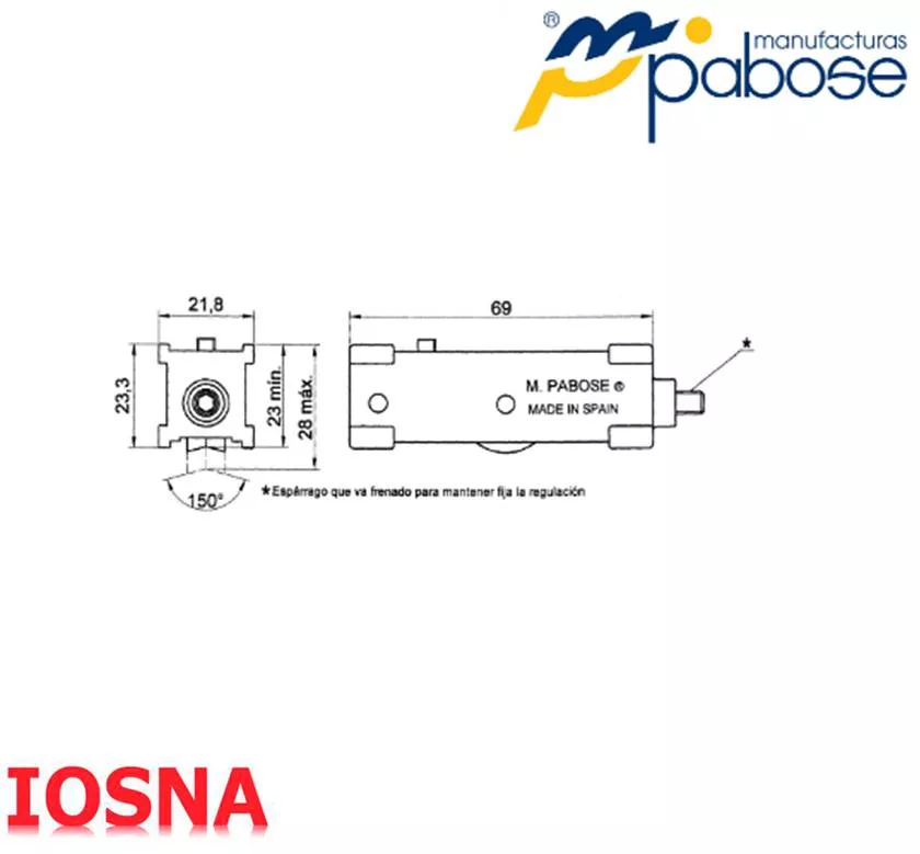 Rueda graduable Pabose para corredera GT-218/233-A